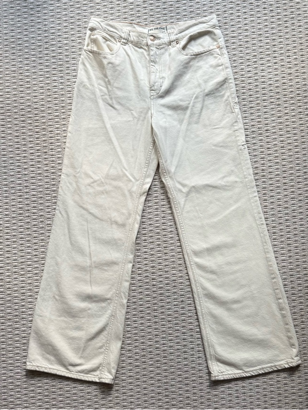 Free People Women’s Wide-Leg Jeans in Off-White